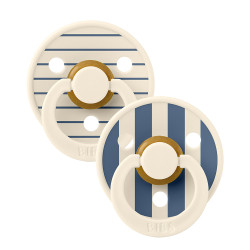 Detský cumlík Colour Pin 2 ks- Ivory Steel Blue Mix - BIBS STUDIO