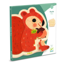 Puzzle drevené- veverička  - DJECO 