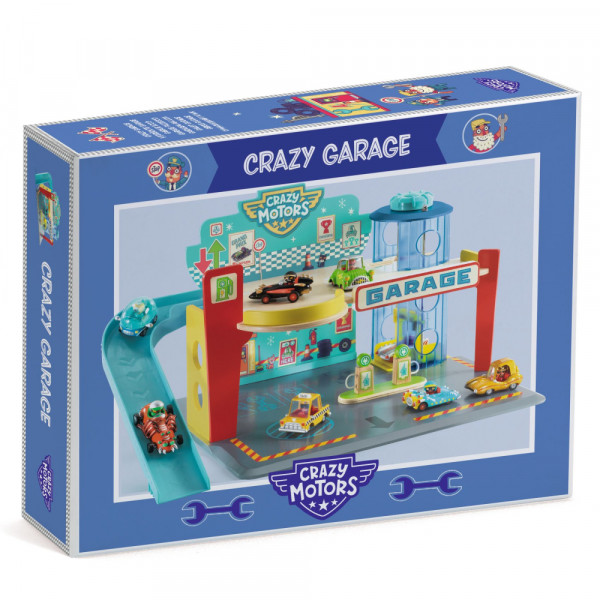 Drevená garáž- Crazy Motors - DJECO 