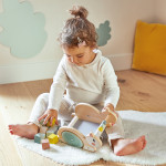 Drevený ťahací vozík s kockami Slimák Sweet Cocoon  - Janod