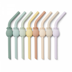 Detské silikónové slamky Carlson Pineapple Straw - Liewood