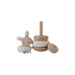 Drevené a plyšové nasadzovacie krúžky rodinka Baby Bunny - Little Dutch