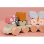 Drevený vláčik Kvety a motýle - Little Dutch