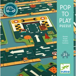 Pop to play puzzle cesty (skladacia dráha na hranie) - DJECO