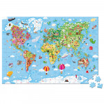 Puzzle Mapa sveta v kufríku 300 ks - Janod