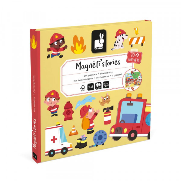 Magnetická kniha Magnetistories Požiarnici - Janod