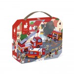 Puzzle požiarnici v kufríku 24ks - JANOD