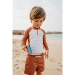 Plavecké tričko dlhý rukáv Vintage sunny stripes - Little Dutch
