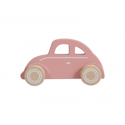 Drevené autíčko chrobák - pink Little Dutch