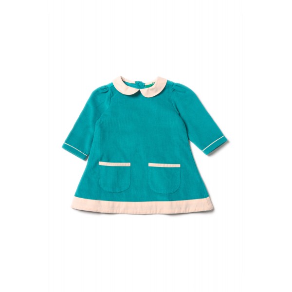 Šaty pre dievčatá - Peacock Blue Little Green Radicals - Výpredaj Little Green Radicals