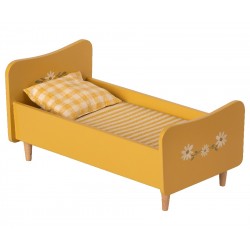 Drevená posteľ žltá mini - Maileg 
