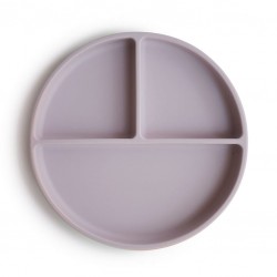 Silikónový tanier s prísavkou - Soft Lilac MUSHIE