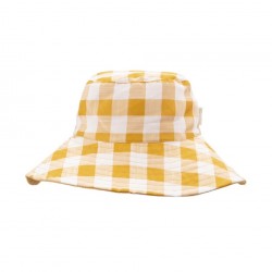 Detský klobúk retro žlté kocky - Rockahula