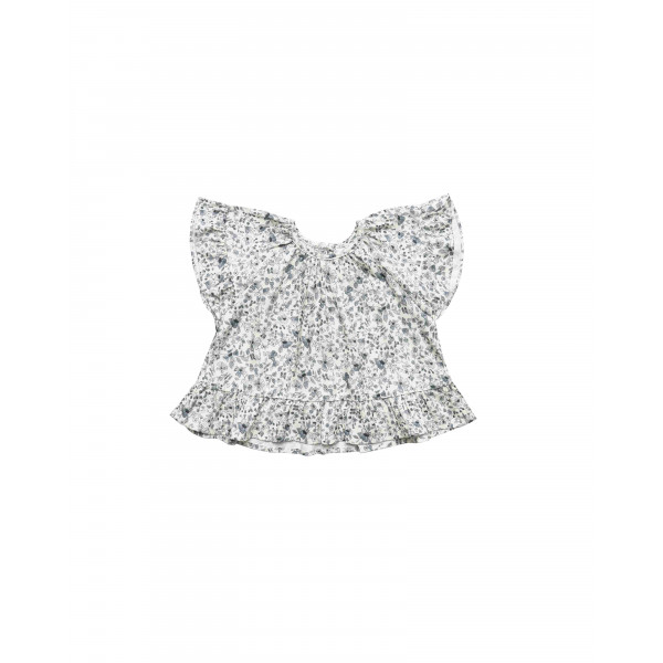 Detský dievčenský top - Ivory/Blue Floral Rylee and Cru Rylee and Cru