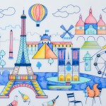 Paríž silikónová podložka  na kreslenie - Super Petit