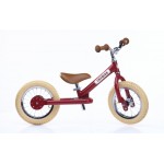 Odrážadlo steel II vintage červená hliníkové kolesá - Trybike