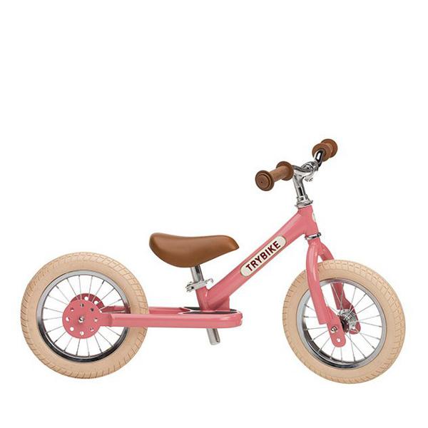 Odrážadlo steel II vintage ružová hliníkové kolesá - Trybike