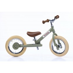 Odrážadlo steel II vintage zelená hliníkové kolesá - Trybike