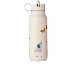 Nerezová fľaša-termoska Falk All together / Sandy  350ml  - Liewood