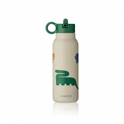Nerezová fľaša-termoska Falk Dinosaurs / Mist mix 350ml  - Liewood